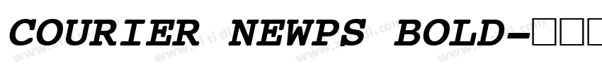 COURIER NEWPS BOLD字体转换